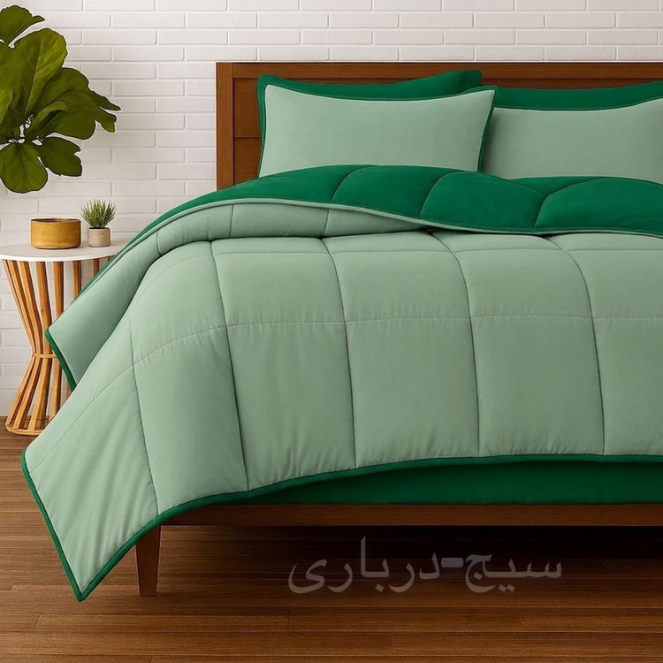 روتختی ساده دورو سیج سبز درباری نخ پنبه