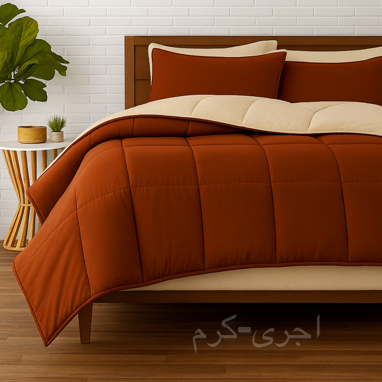 روتختی ساده دورو اجری کرم نخ پنبه