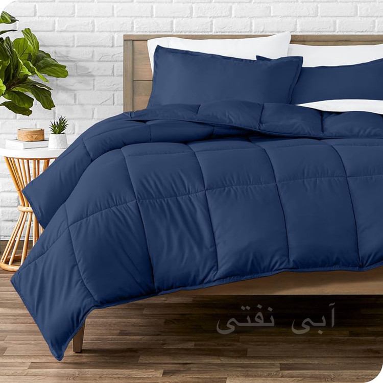 روتختی ساده ابی نفتی نخ پنبه