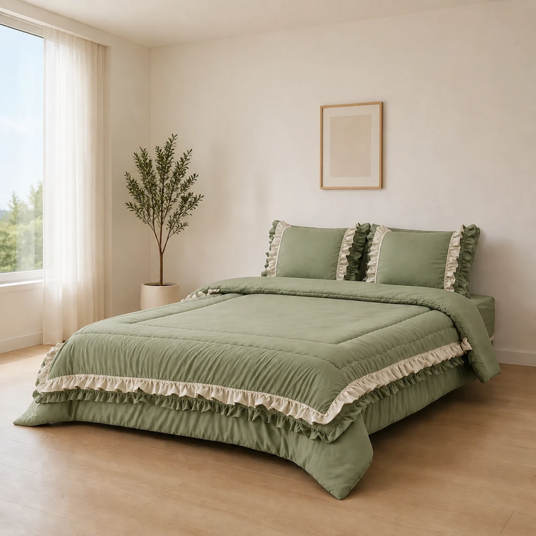 روتختی چیندار سبز سیج نخ پنبه