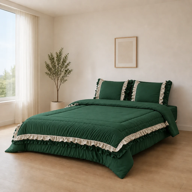 روتختی چیندار سبز درباری نخ پنبه